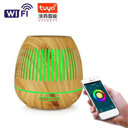 Tuya Smart WiFi Humidifier with Colorgul LED Light Aroma Diffuser Timer Wireless Control Work with Alexa Google Home Compatible