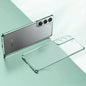 Luxury Gold Plating Phone Case For Samsung Galaxy S21 Ultra S20 Plus S22 S 21 20 5g Camera Protect Transparent Silicone Cover