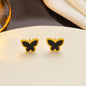 1/2/3Pcs 18K Gold Plated Stainless Steel Butterfly Bracelet for Women, Elegant Butterfly Hand Decor Necklace Bracelet Jewelry