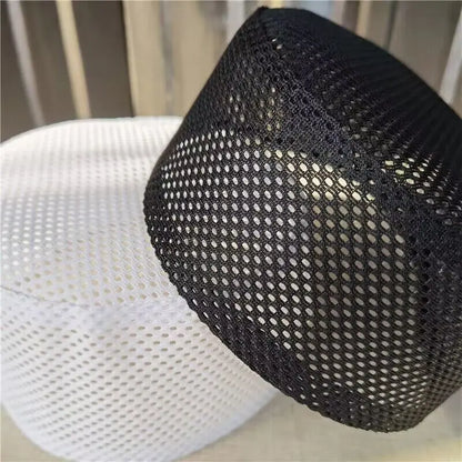 Summer Breathable Mesh Hat Male Muslim Prayer Hat Islamic Prayer Hat Saudi Sufi Turkish Prayer Hat Kufi Knitted Cap