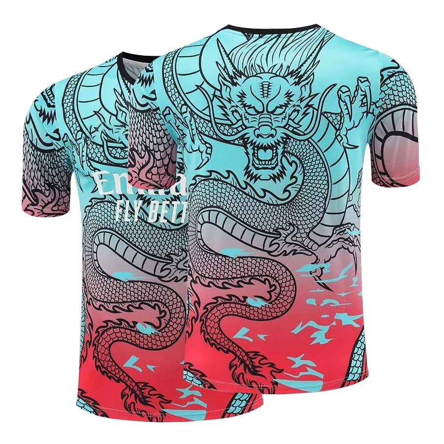 Popular Design 3D Printed Chinese Dragon Crew Neck Short Sleeve T-shirt For Men Casual Summer T-Shirt Vacation Resorts Tee Tops