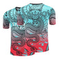 Popular Design 3D Printed Chinese Dragon Crew Neck Short Sleeve T-shirt For Men Casual Summer T-Shirt Vacation Resorts Tee Tops