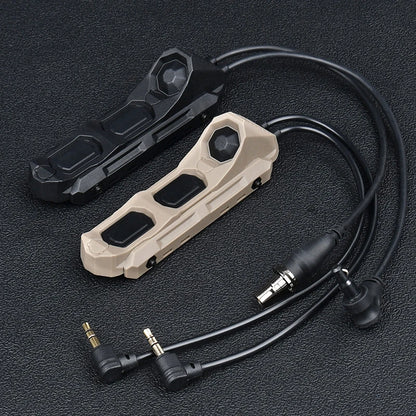 WADSN Airsoft Axon Tactical Dual Function Switch Remote Button M300 M600 SF Plug NGAL PEQ OGL L3 Laser FIT Mlok Keymod 20mm Rail