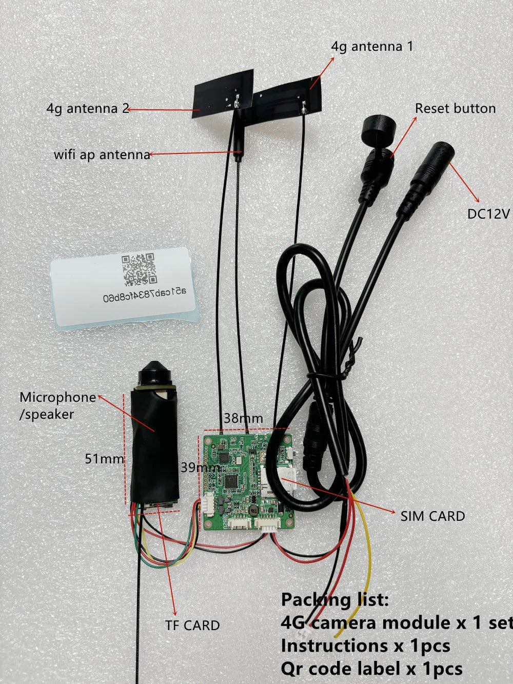 Module DIY 4G SIM Card Mini 1080P Camera IPC Security Surveillance IP Camera 25fps IEMI Change Audio Onvif Cctv Icsee Xmeye