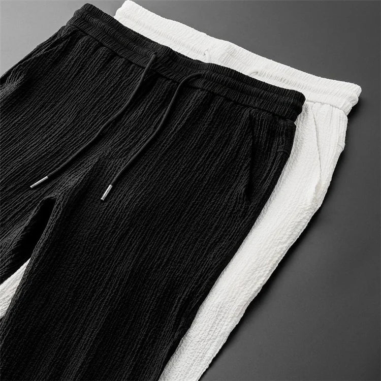 Loose Large Size Casual Summer Cool Sport ort Sve T-irt Long Pants Two Piece Set Trendy Brand Breathable Thin Model