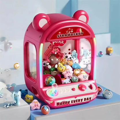 Claw Game Machine,Unicorns Claw Machine for Kids,Mini Vending Machine with LED&Music,Rechargable Claw Arcade Games Toys for Gift