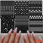8Pcs Red Heart Nail Stickers 3D Bronzing Silver Gold Heart Shape Star & Moon Metal Totem Nail Slider Self-Adhesive DIY Nail Art*