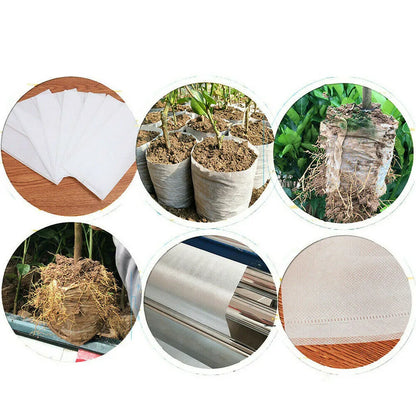 100Pcs Plant Grow Bags Biodegradable Nursery Bag Non-Woven Fabric Plant To Sow Flower Pots For For Garden Accessories Tools