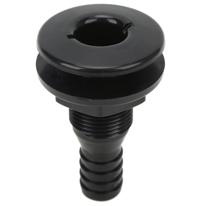 Boats Fitting Boat Through Hull Connector 3/4in ABS Plastic Hose Coupling Drain Outlet Accessory Drain Scupper Thru Hull Fitting