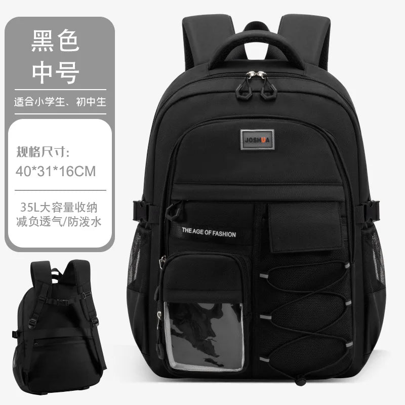 Children School Bags for Teenage Boys Girls Lightweight Junior High School Backpacks Kids Students Schoolbag Large Grade 3-9