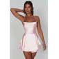 Sling Satin Halter Strap A Pendant Dress Sexy Elegant Lady Style Short Skirt Summer Female Club Party Vestidos