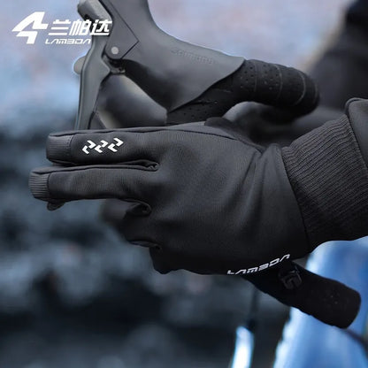Lameda Men's Cycling Gloves Windproof Winter Gloves For Men Anti-slip Thermal Gloves Touch Screen Cycling Gloves