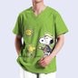 Snoopy print Medical Clothes Men Nursing Uniforms Scrubs Tops Nurse Suits Lab Workwear Dentistry Doctor Costume Plus Size Surgic