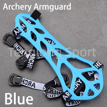 6.5in Archery Arm Guard Hard Plastic Arm Protection Forearm Safe Adjustable For Traditional Recurve Bow Sports Equipment 1pcs