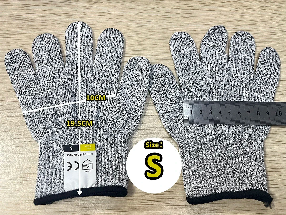 HPPE Level 5 Safety Anti Cut Gloves High-strength Industry Kitchen Gardening Anti-Scratch Anti-cut Glass Cutting Multi-Purpose