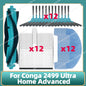 Fit For Conga 2499 Ultra Home Advanced Titanium / Atvel SmartGyro R80 Base Main Side Brush Filter Mop Cloth Dust Bag Parts
