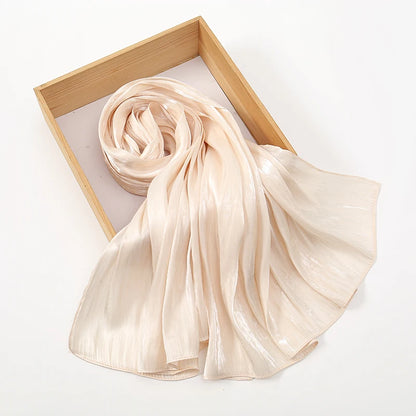 New Premium Silk Crinkle Hijab Scarf Women Shawls Plain Muslim Women Hijabs Breathab Islam Women Turban Pleated Scarf Ramadan