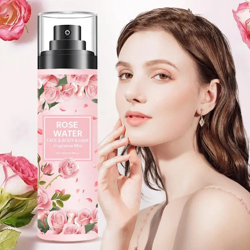 Rose Pure Dew Damask Rose Water Rose Pure Essentiall Oil Organic Rose Petals Essence Hydrating Moisturizing Rose Water Spray
