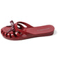 Women Slippers Summer New Women's Shoes Sandals Flat PVC Jelly Shoes Women's Beach Slippers Women's Trendy Toe Shoes Fashion