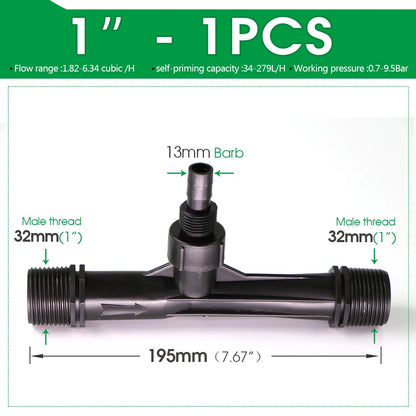 1/2" 3/4" 1" Male Thread Agriculture Irrigation Venturi Fertilizer Injector Kit Garden Greenhouse Watering System Fitting Filter