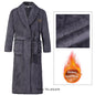 Big Size 3Xl 4Xl Kimono Robe Gown Winter New Men's Homewear Coral Fleece Bathrobe Shower Peignoirs Loose Thicken Nightwear