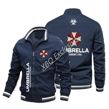 2024New Men's Thin Baseball Jacket Locomotive with Umbrella Corporation Logo For Four Seasons New Fashion