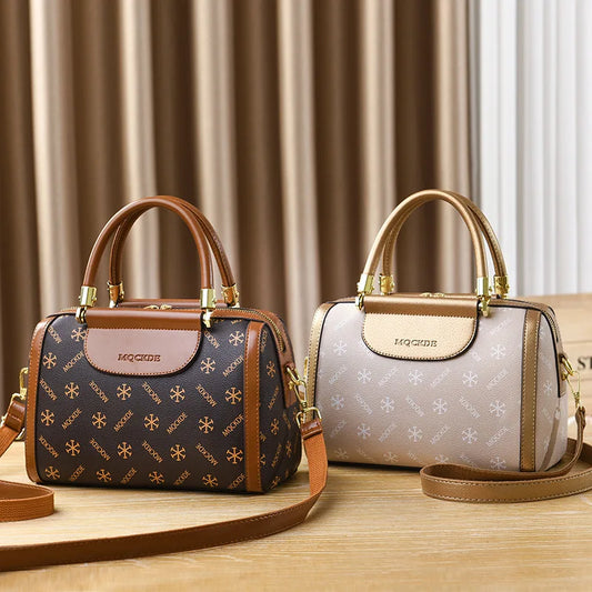 2024 New Fashion Boston Women's Bags Large Capacity Luxury Designer Handbag Quality Leather Single Shoulder Crossbody Bag women