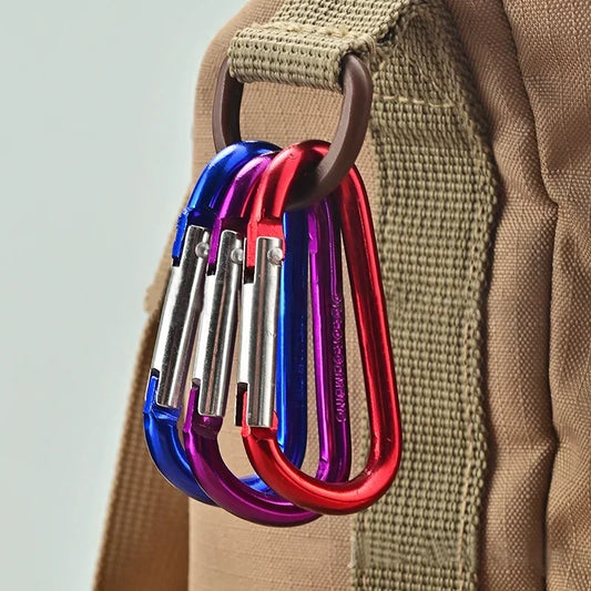 10PCS 5# Carabiner Keychain Alluminum D-ring Buckle Multi Colors Carabiner Snap Hook Clip Keychains Camping Backpack Buckle