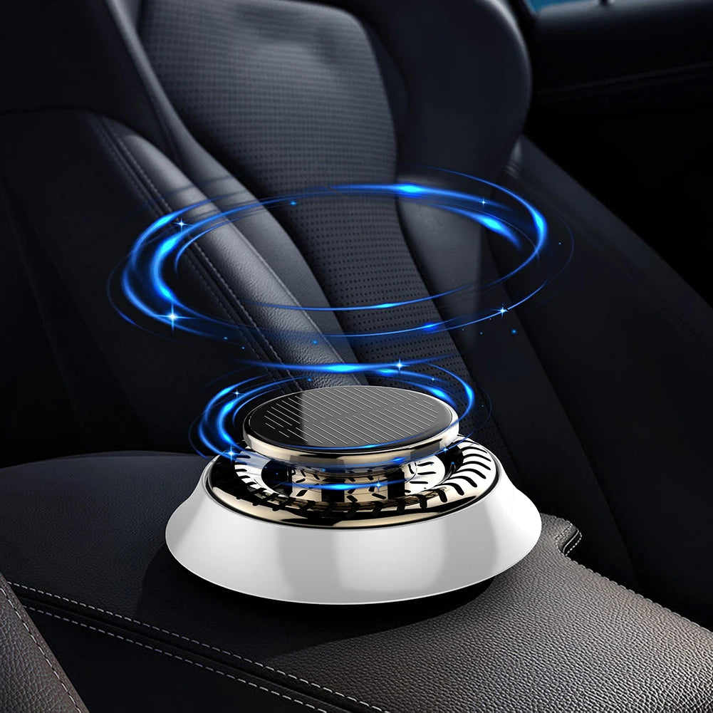 1pc Car Air Solar Creative Rotation Perfume Diffuser Small Lasting Fragrance Air Cleaning Car Interior Accessories