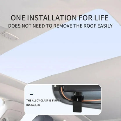 For Tesla Panoramic Electric Sunshade for Model Y Integrated Car Roof Shade Retractable Sun Visor 2024 Interior 21-23 Accessori