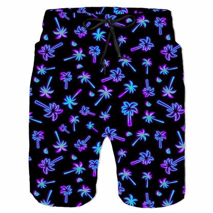 Cartoon Music Colorful Graffiti Beach Shorts Men 3d Print Swim Trunks Summer Surf Board Shorts 80s 90s Street Short Pants