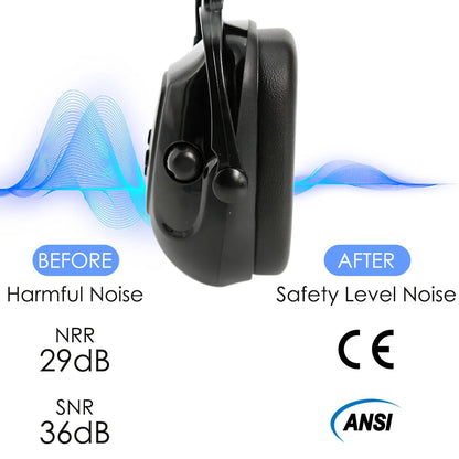 Bluetooth 5.0 Earmuffs Safety Helmet With Visors For Engineer ABS Carbon Fiber Pattern Construction Hard Hat Industrial Cap ANSI