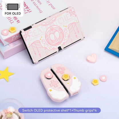 GeekShare Protective Case for Nintendo Switch OLED NS Game Accessories Pink Star 3D Silicone Switch OLED Shell High Quality