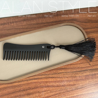Retro Wide Large Tooth Pocket Hair Comb Acetate Tortoise Shell Anti-static Handmade Marble Leopard Print Hairdressing Combs