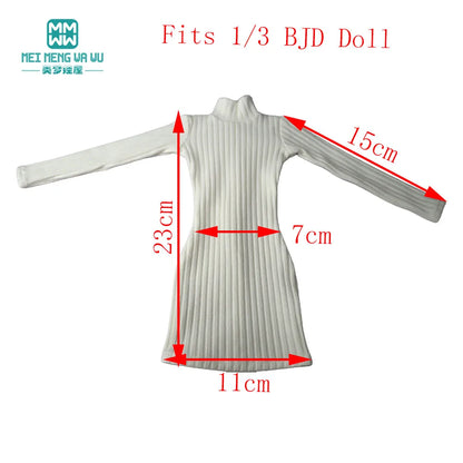BJD Doll Clothes 60cm 1/3 SD DD Ball joint doll accessories Stylish turtleneck sweater dress girl gift