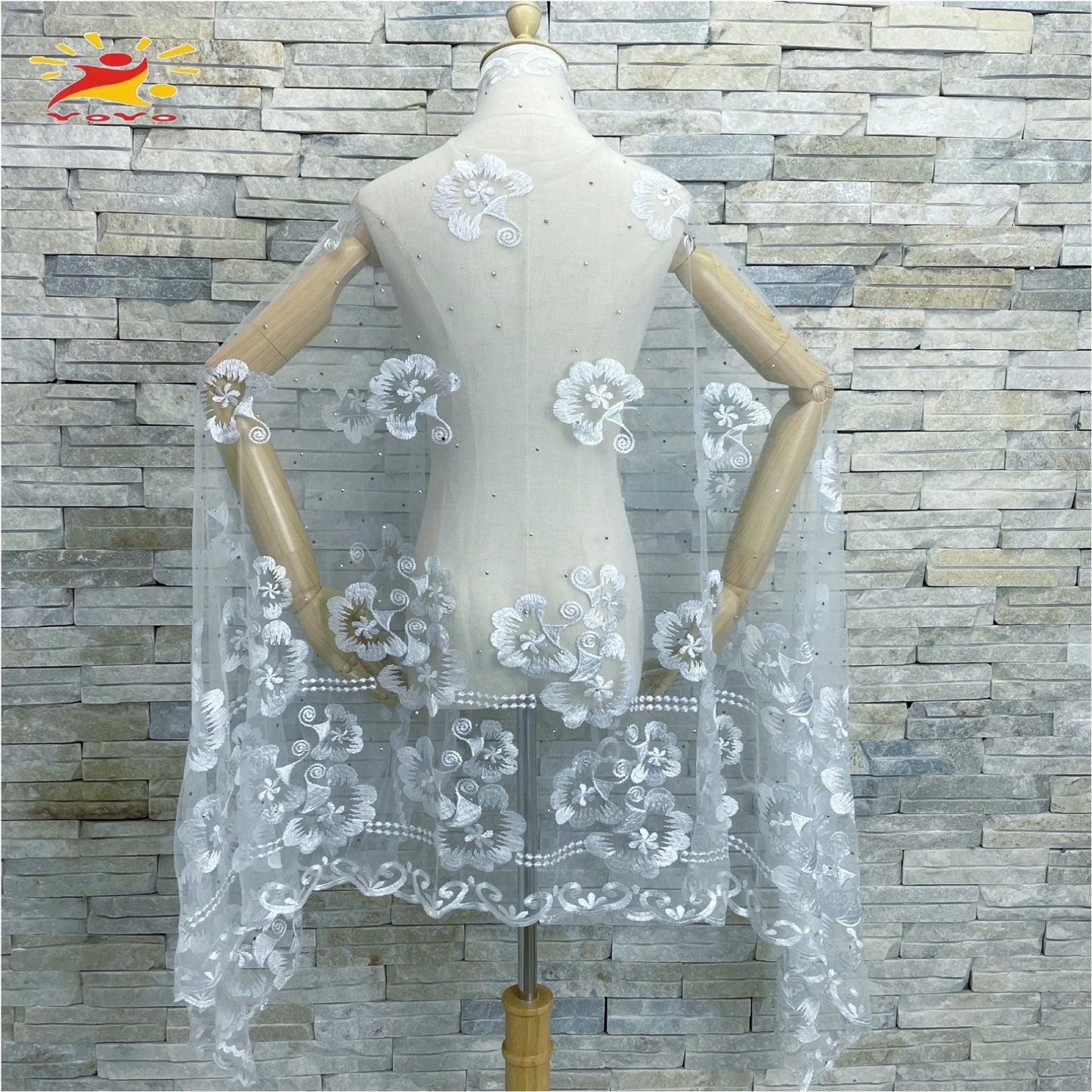 2022 African Islamic  Women's Headscarf Muslim Scarf Fashion Pashmina Soft Tulle Embroidered Hijab Shawl Soft Wrap 200*100CM