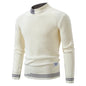 2025 High Quality Men's New Autumn and Winter Casual Warm Color Block Sweater Knit Tops Man Clothes