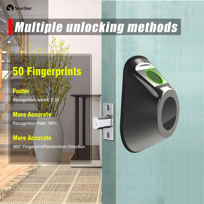 SmarDeer Electronic Door Lock for Tuya Smart Lock Keyless entry Digital Door Lock Smart Deadbolt with Fingerprint