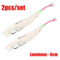 2Pcs/Lot 6cm/10cm/12cm Octopus Lure Squid Jig Fishing Soft Lures Big Squid Bionic Bait Skirt Soft Baits with Hooks