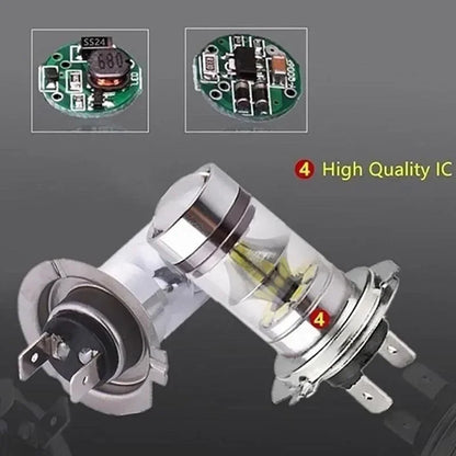 100W H4 H7 Car Headlight Bulbs High-quality Cars Super Bright LED Daytime Driving Fog Light Lamp Auto Exterior Accessories
