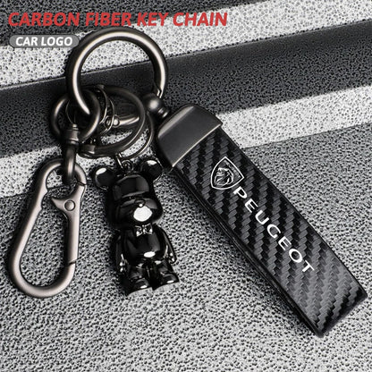Car Luxury Keychain Vintage Zinc Alloy Key Ring Accessories For New Peugeot 408 4008 308 3008 Rifter 5008 508 2008 208 301 RCZ