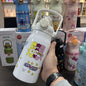 Sanrio Kuromi Water Cup Student Children's Cute Plastic Cup with Lid Straw Cup Straight Drinking Cup Festival Water Cup