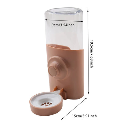 Rabbit Water Bottle Hanging Water Dispenser Feeder Cage Crate Hutch Bunny Dog Cat Chinchilla Ferret Guinea Pig Squirrel Hedgehog