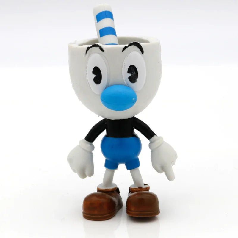 6pcs 9cm PVC Cup Head Game Model Cuphead Anime Action & Toy Figures Set