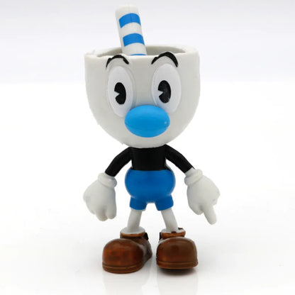 6pcs 9cm PVC Cup Head Game Model Cuphead Anime Action & Toy Figures Set