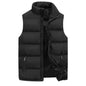 Men's Jacket Winter Warm Coats for Men Thickened Stand Collar Down Vest Oversized Jackets Puffer Vest Sleeveless Zipper Coat