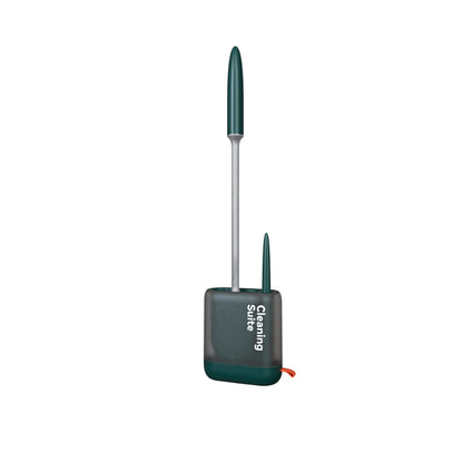 2 IN 1 Silicone Toilet Brush with Holder Toilet Cleaning Suite Wall-mounted Cleaning Tools for Bathroom Accessories Sets