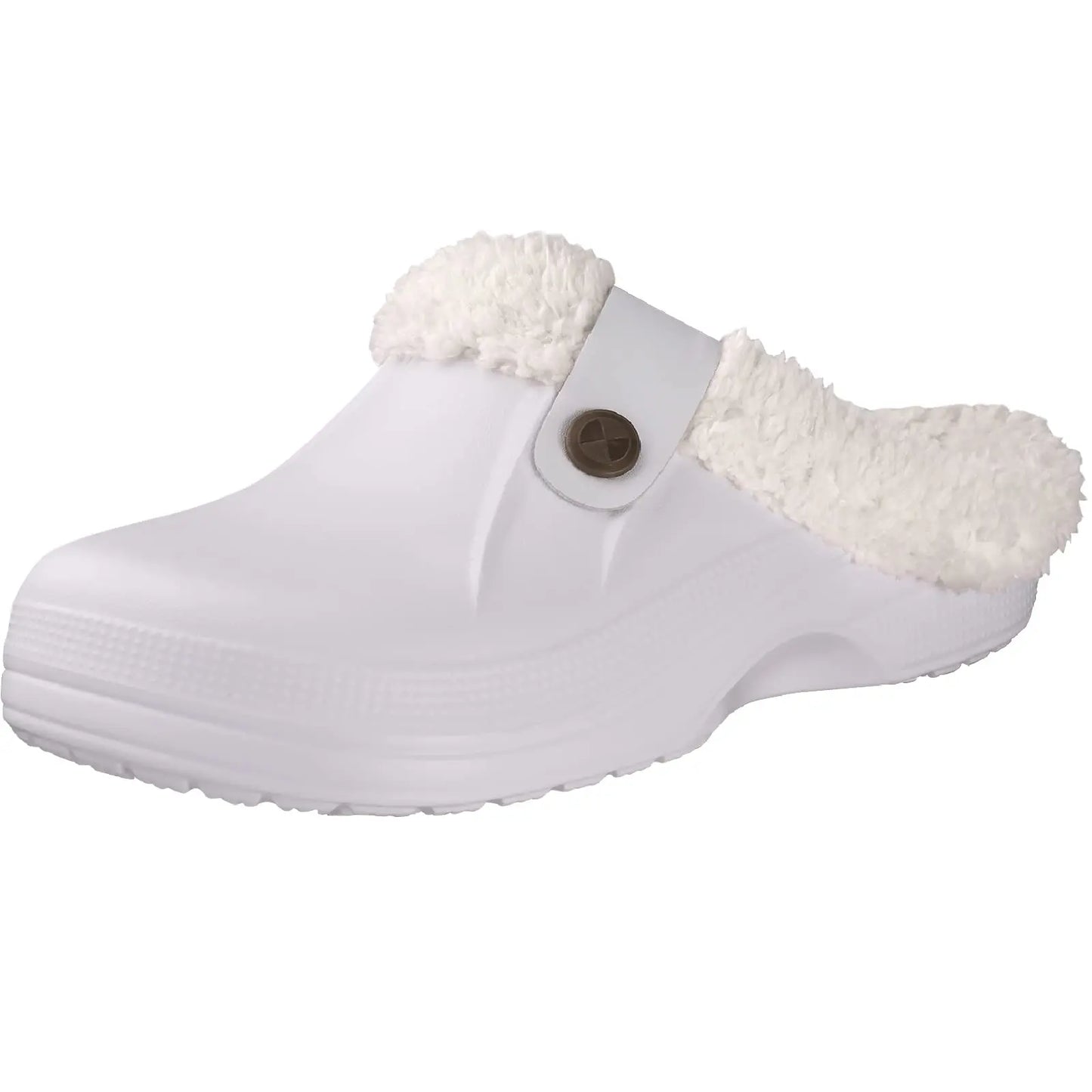 Comwarm Winter Fuzzy Colgs Slippers For Men Outdoor Waterproof Plush Lined Garden Shoes Comfort Non-slip Fur Fluffy House Slides