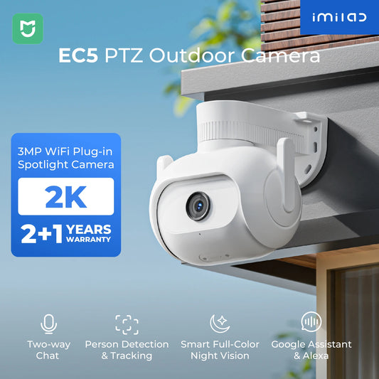 IMILAB EC5 KR 2K Outdoor Security Camera Color Night Vision, Human Tracking, AI Detection, Privacy Security, Lifetime Warranty