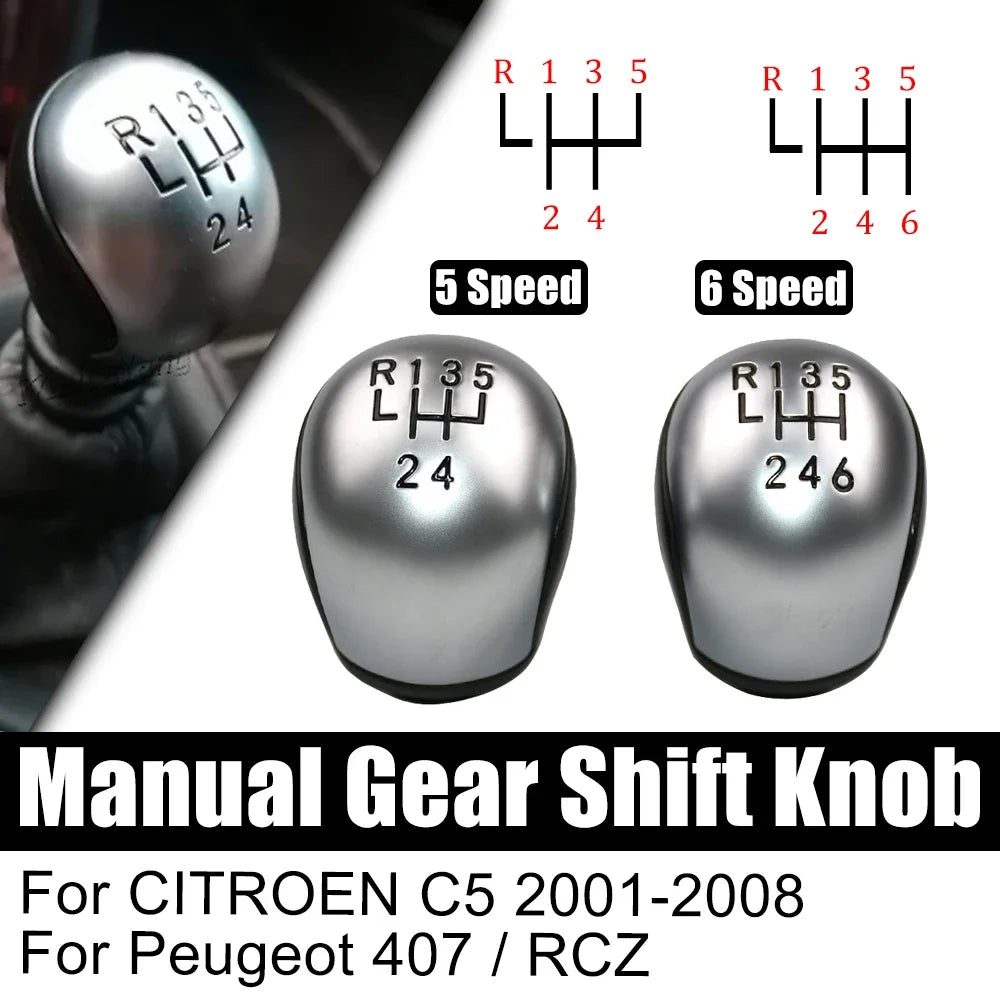 6 speed 5 Speed 2403X3 Gear Shift Only Knob For CITROEN C5 2001-2008 Shifter Handle car parts